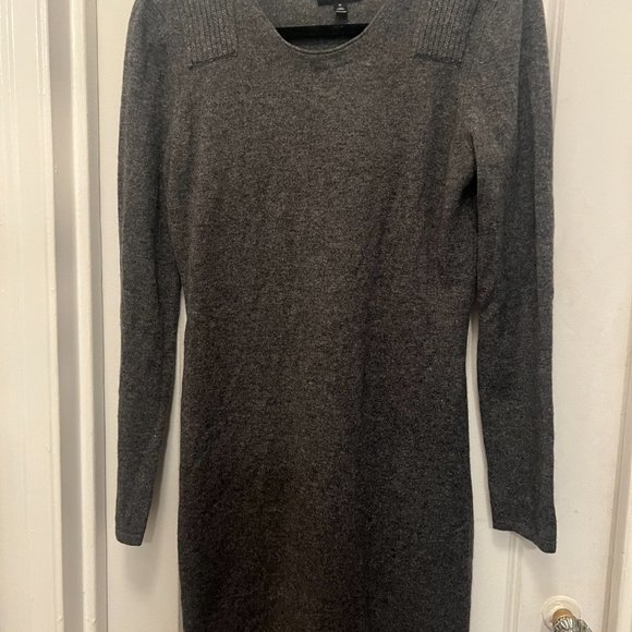 Bloomingdale's Aqua Gray Cashmere Sweater Dress, Size Medium - Picture 4 of 4